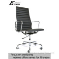 High Back Ribbed genuine leather chair, office furniture spare parts